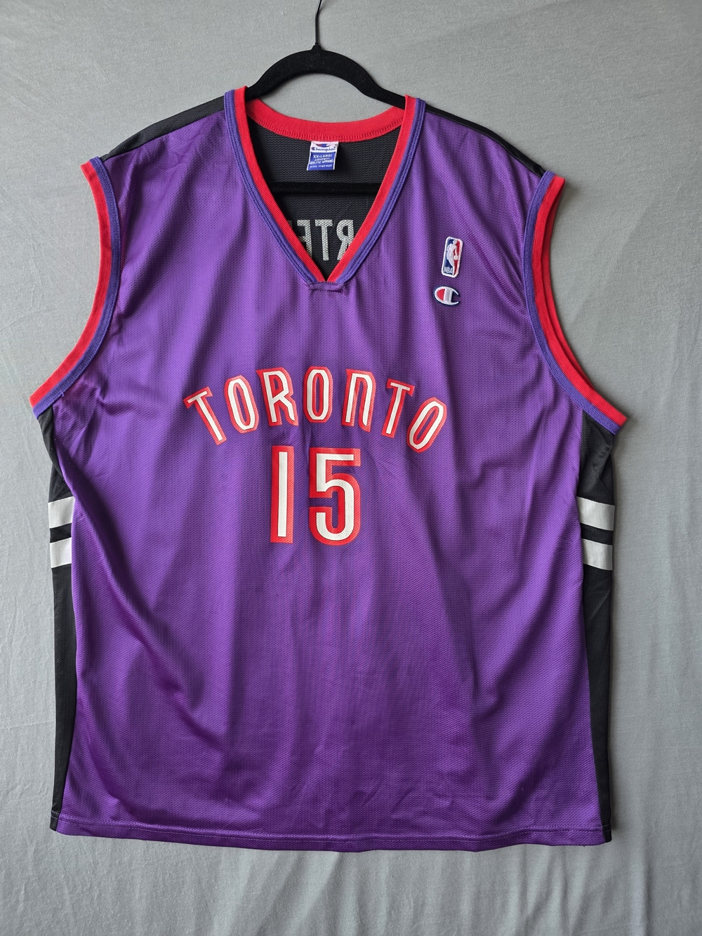 Vintage Champion Toronto Raptors Vince Carter #15 NBA Jersey Purple Men's XXL